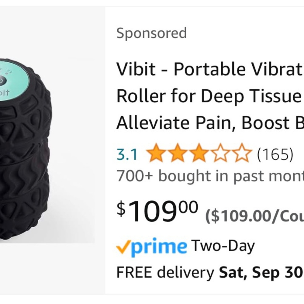 Portable vibrating muscle roller
